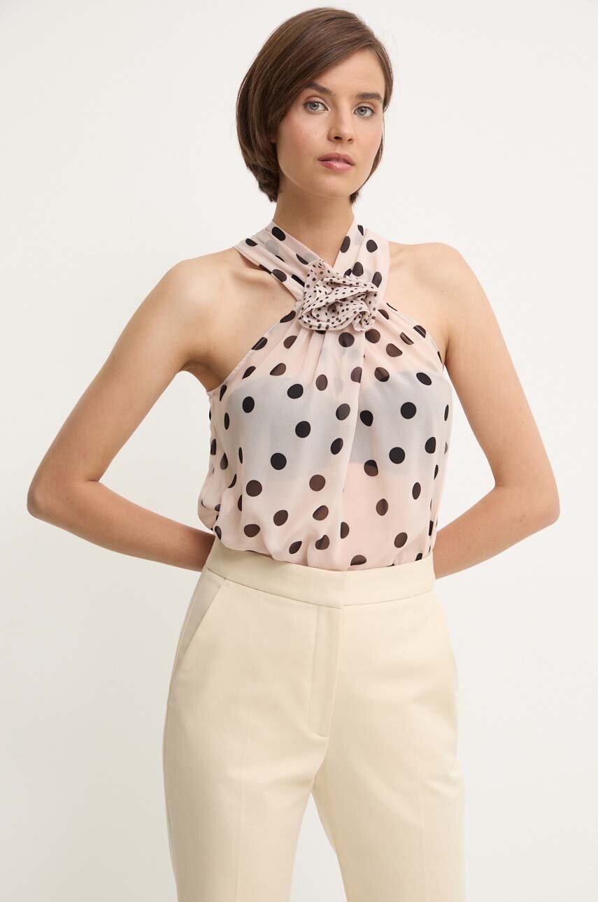 Top Sandro Ferrone χρώμα: μπεζ, SFS32XBDMARINA φωτογραφία