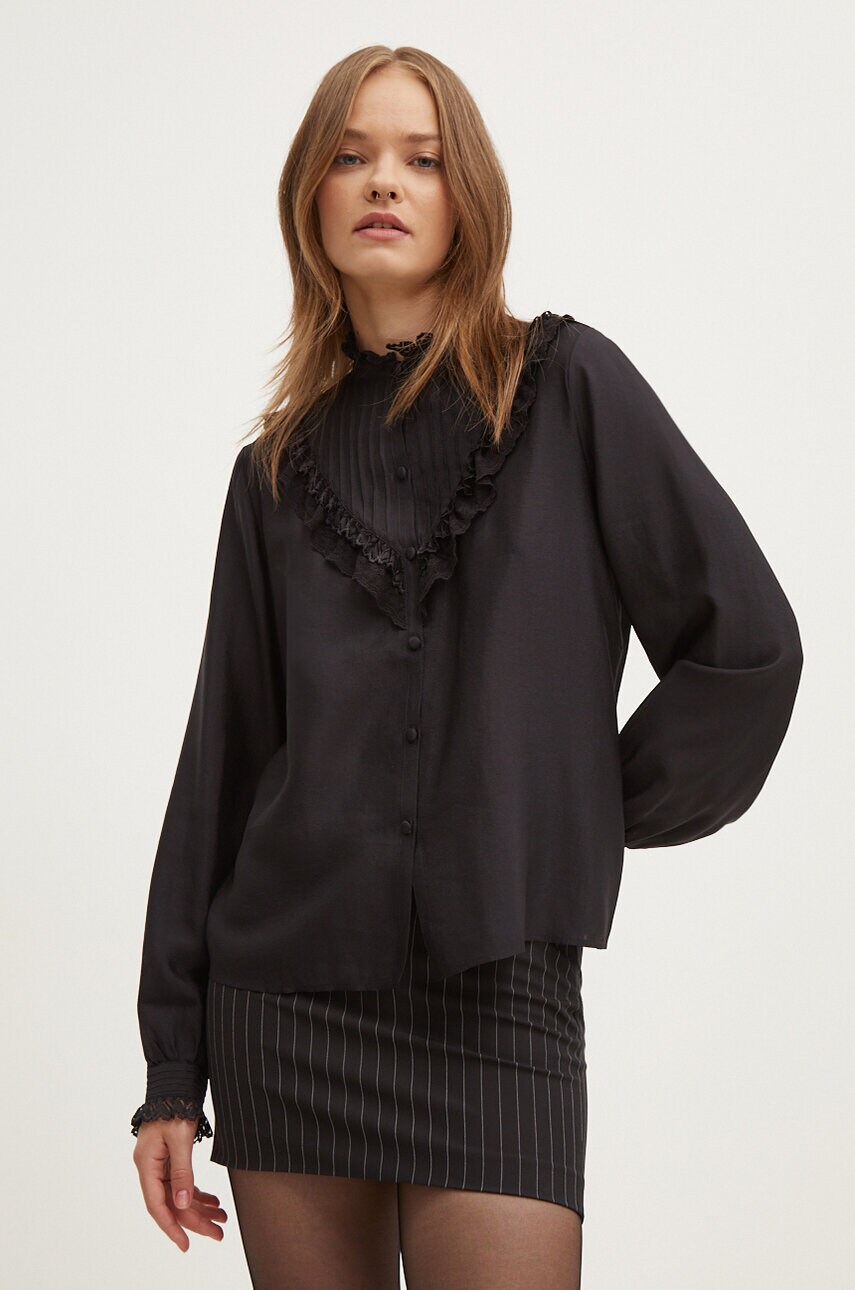 HUGO bluza femei, culoarea negru, neted, 50506951
