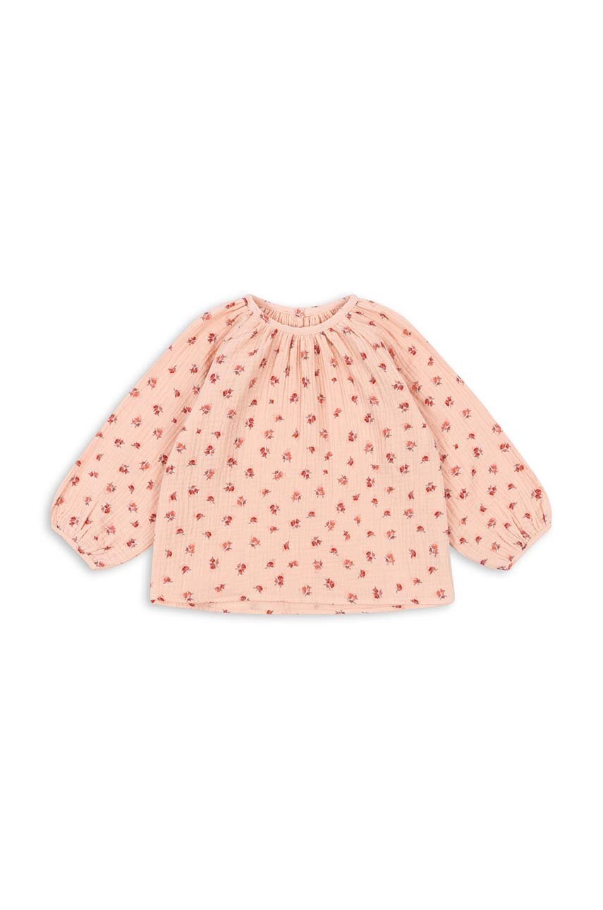 Детская хлопковая блузка Konges Sløjd цвет розовый узор Детская хлопковая блузка Konges Sløjd цвет розовый узор