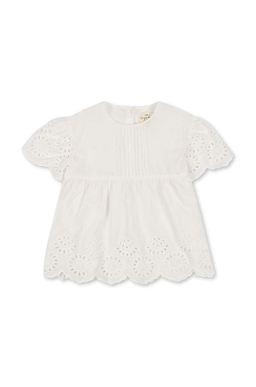 Дитяча бавовняна блузка Konges Sløjd колір білий однотонна в Полтаві Дитяча бавовняна блузка Konges Sløjd колір білий однотонна в Полтаві