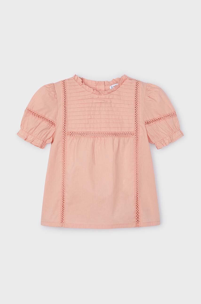 Mayoral bluza de bumbac pentru copii culoarea bej, neted