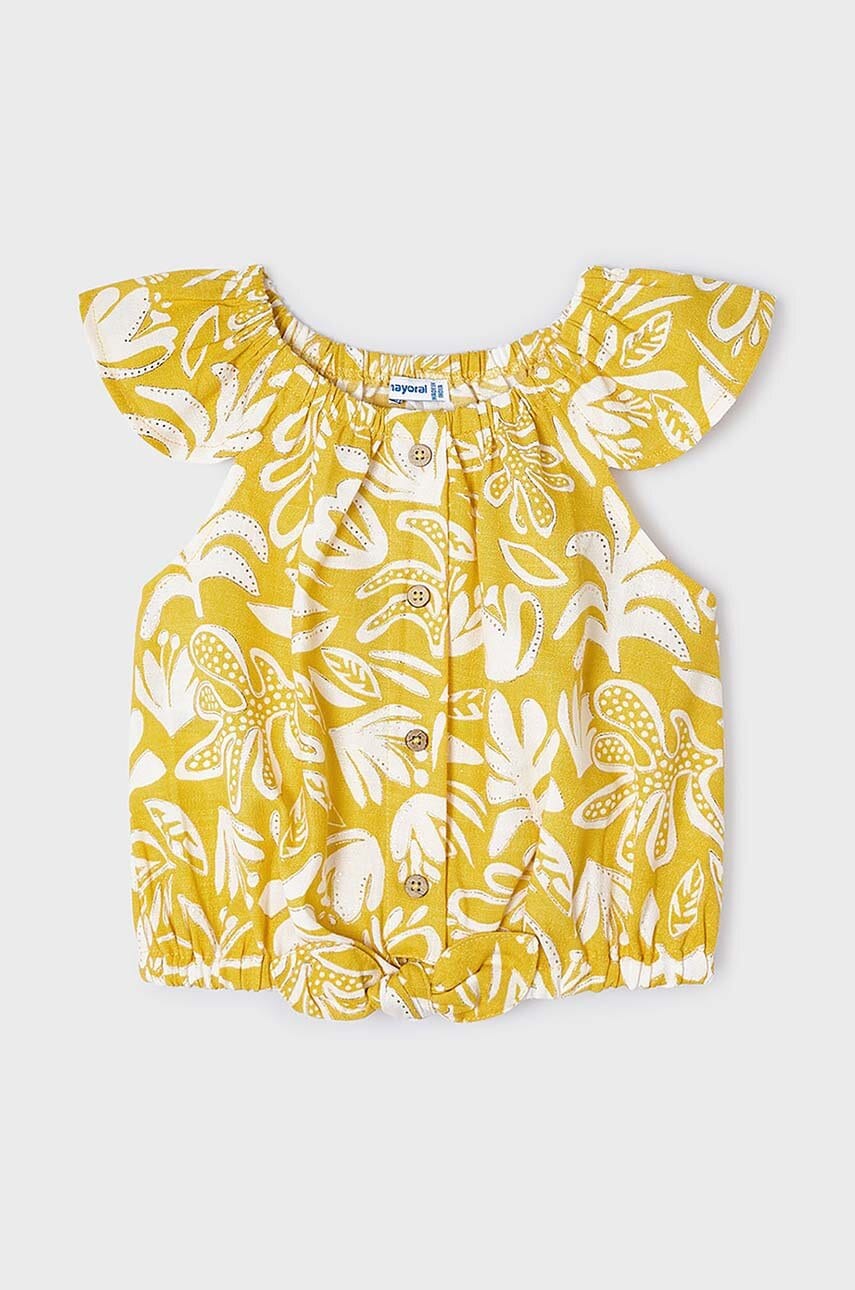 Детская блузка Mayoral цвет жёлтый узор Детская блузка Mayoral цвет жёлтый узор