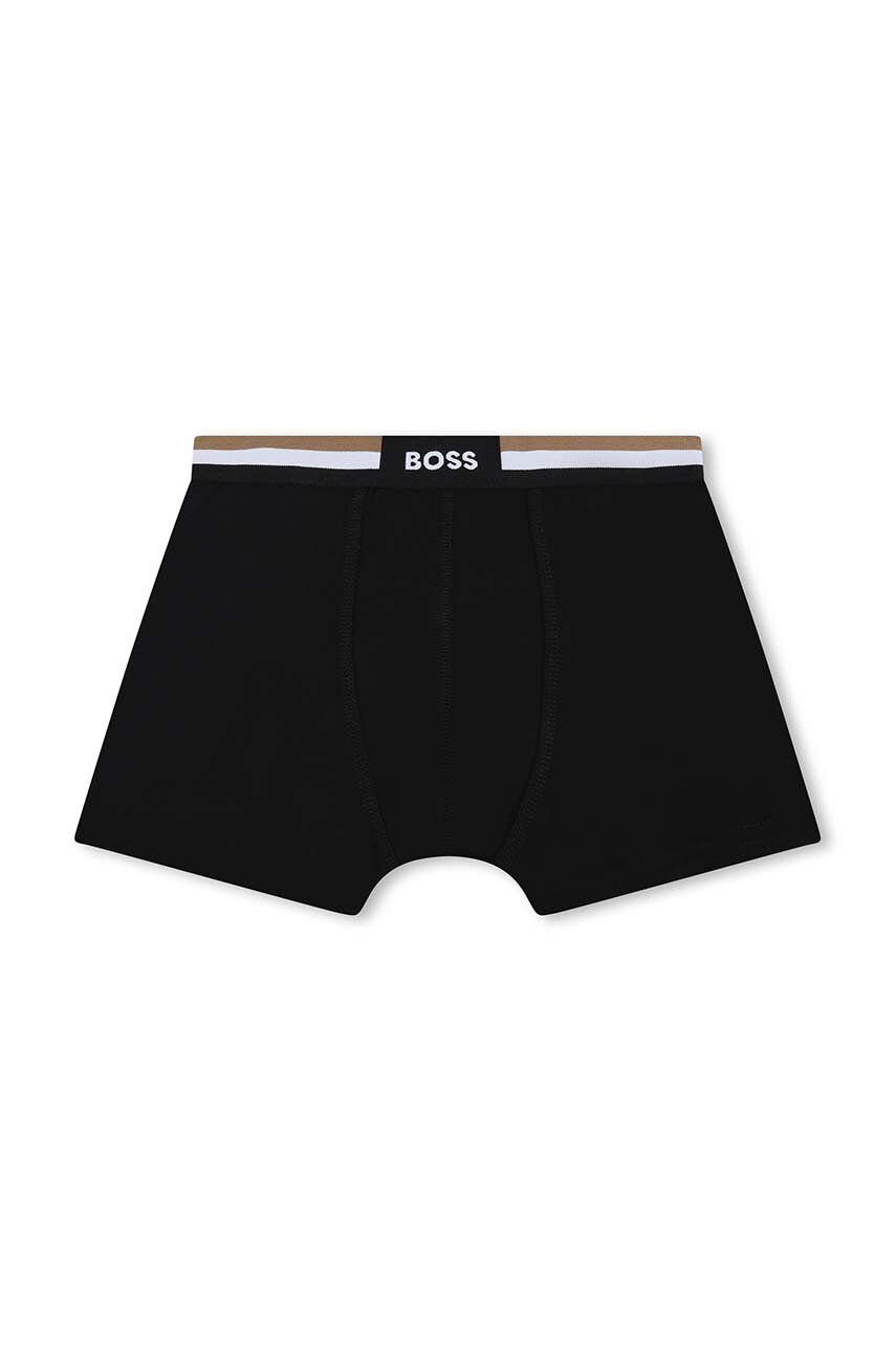 Detské boxerky BOSS 2-pak čierna farba