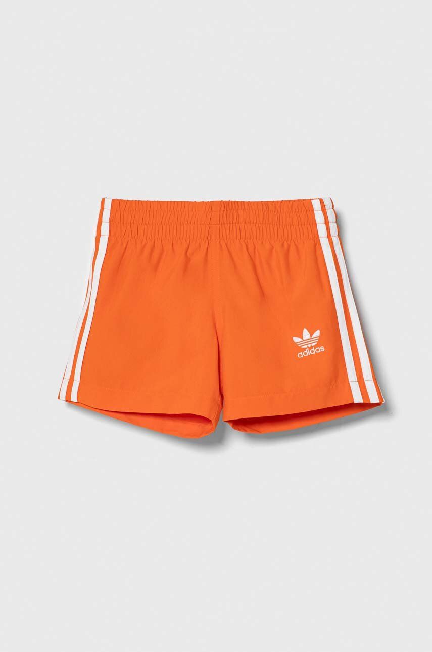 adidas Performance pantaloni scurti de baie copii culoarea portocaliu
