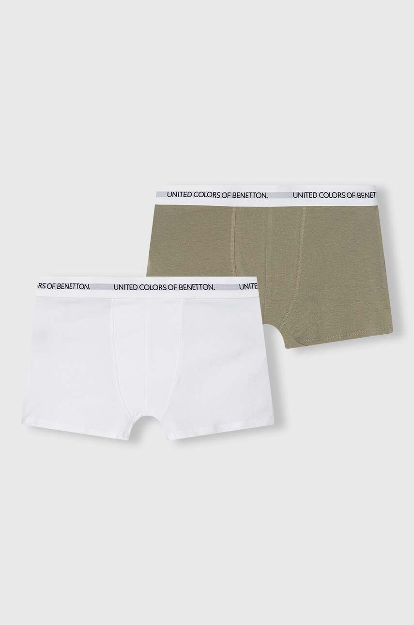 United Colors of Benetton boxeri 2-pack culoarea verde