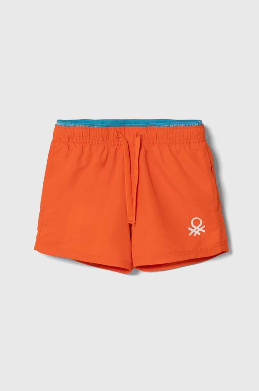 United Colors of Benetton pantaloni scurti de baie copii culoarea portocaliu