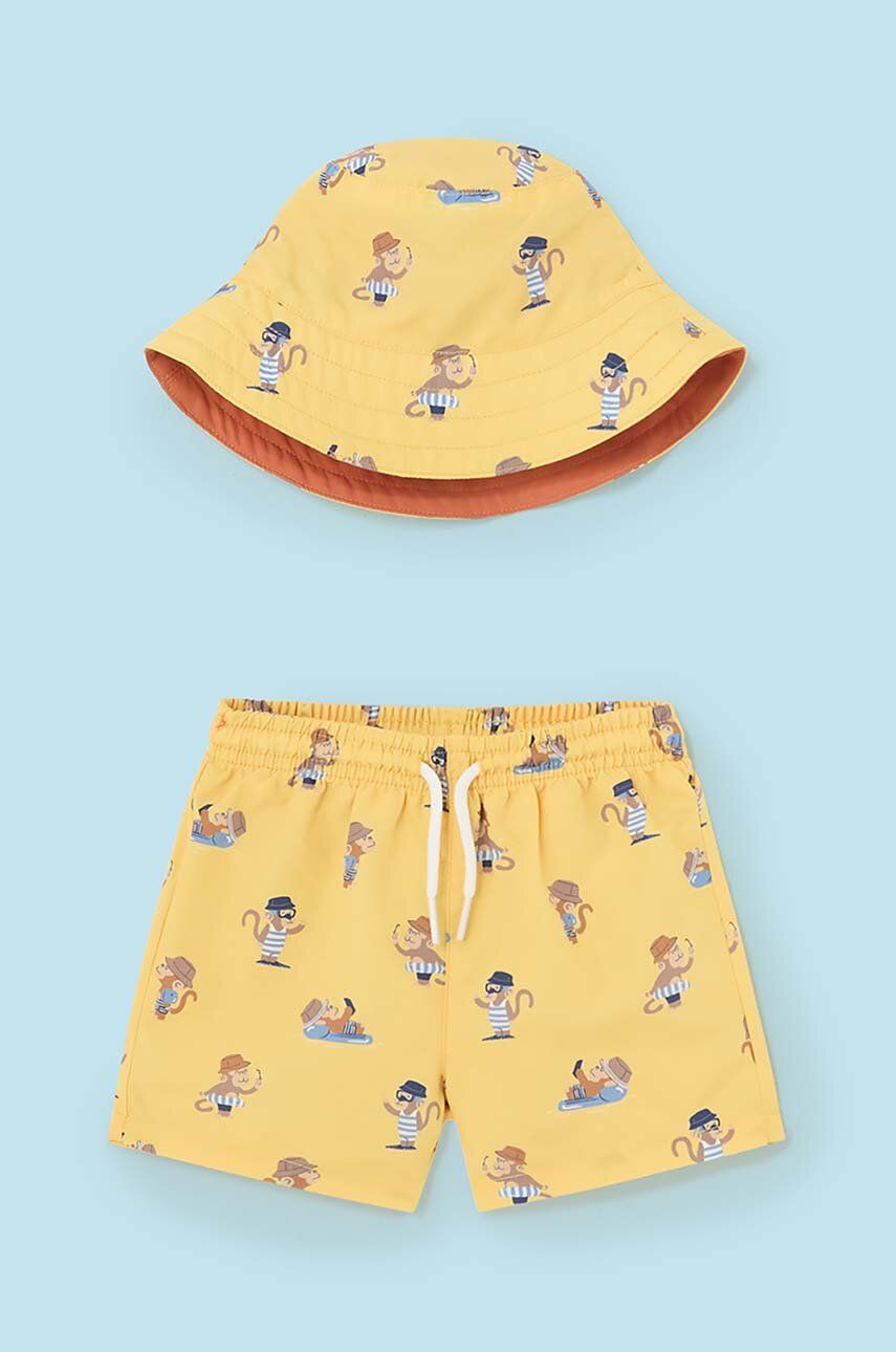 Mayoral pantaloni scurți de baie pentru bebeluși culoarea galben