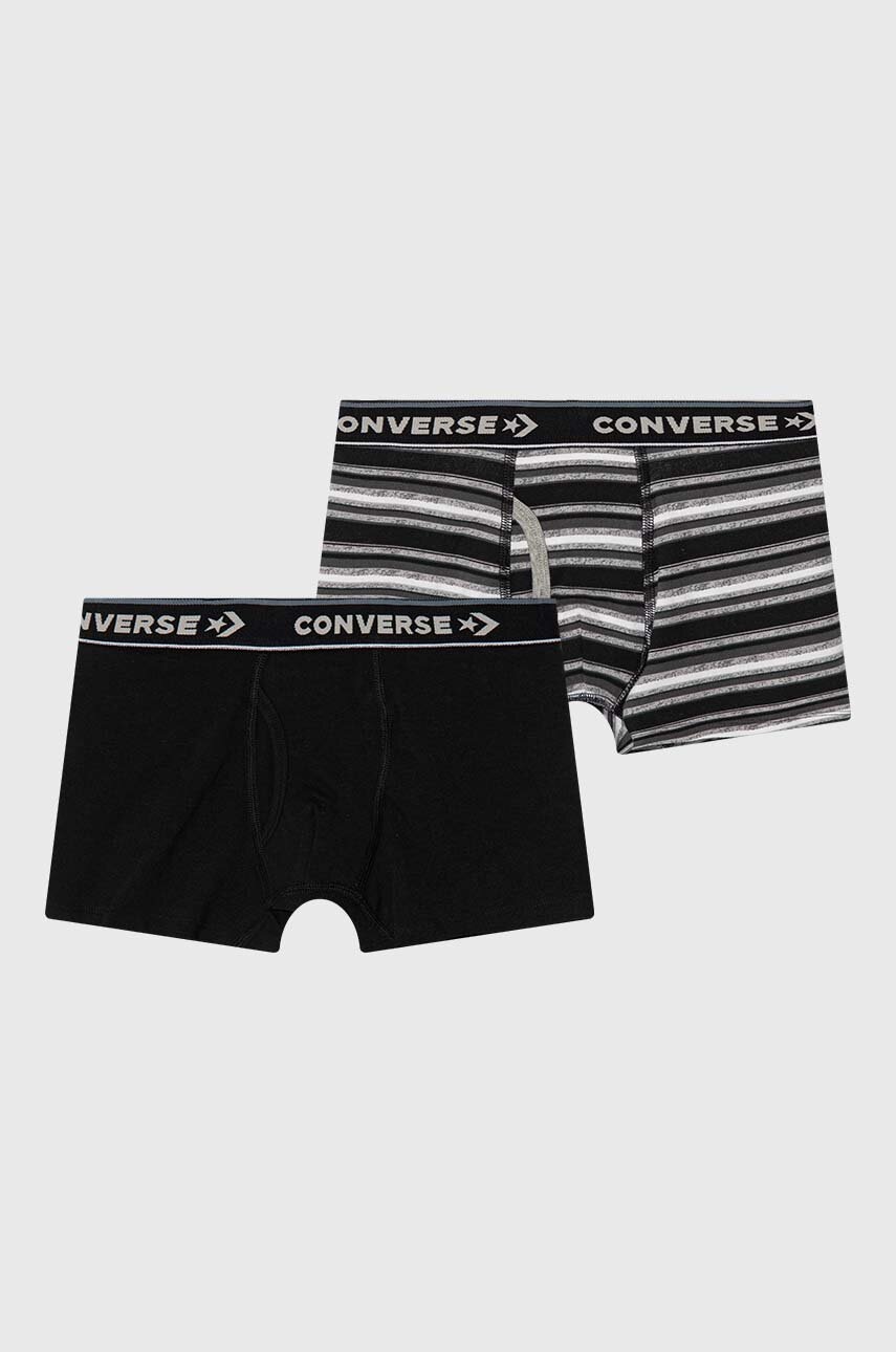 

Детски боксерки Converse (2 броя) в черно, Черен