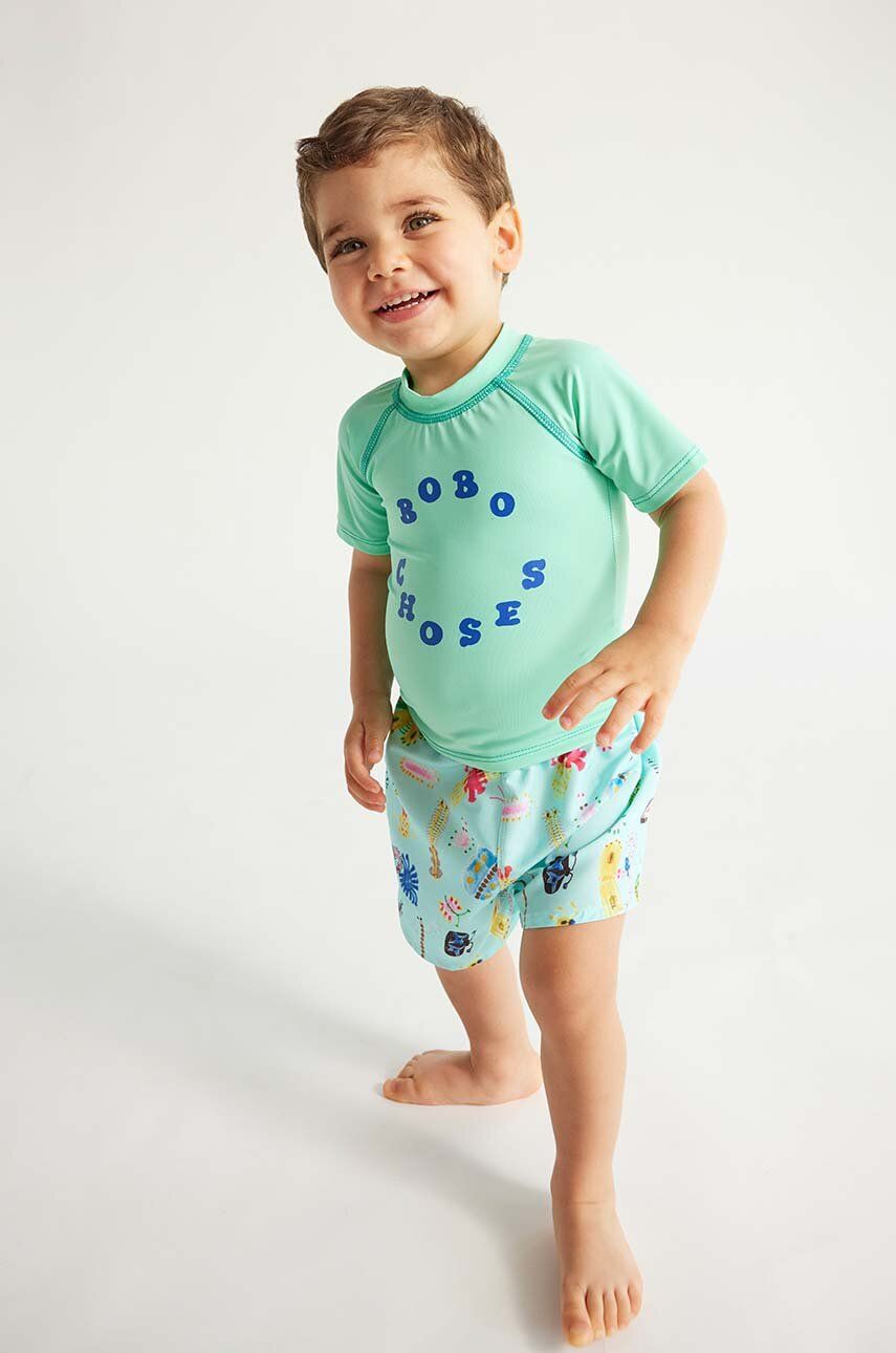 Bobo Choses tricou de înot pentru bebeluși culoarea turcoaz