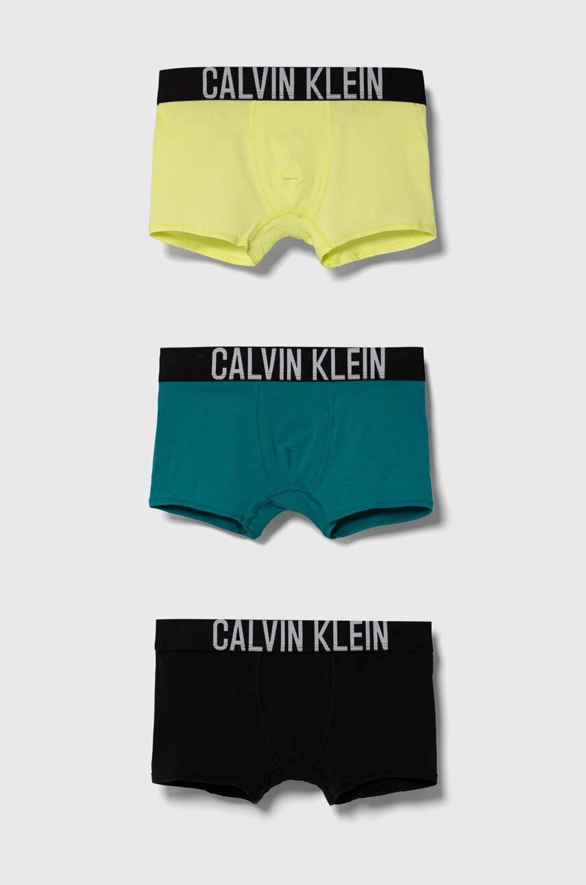 

Детски боксерки Calvin Klein Underwear (3 броя) в зелено, Тюркоазен