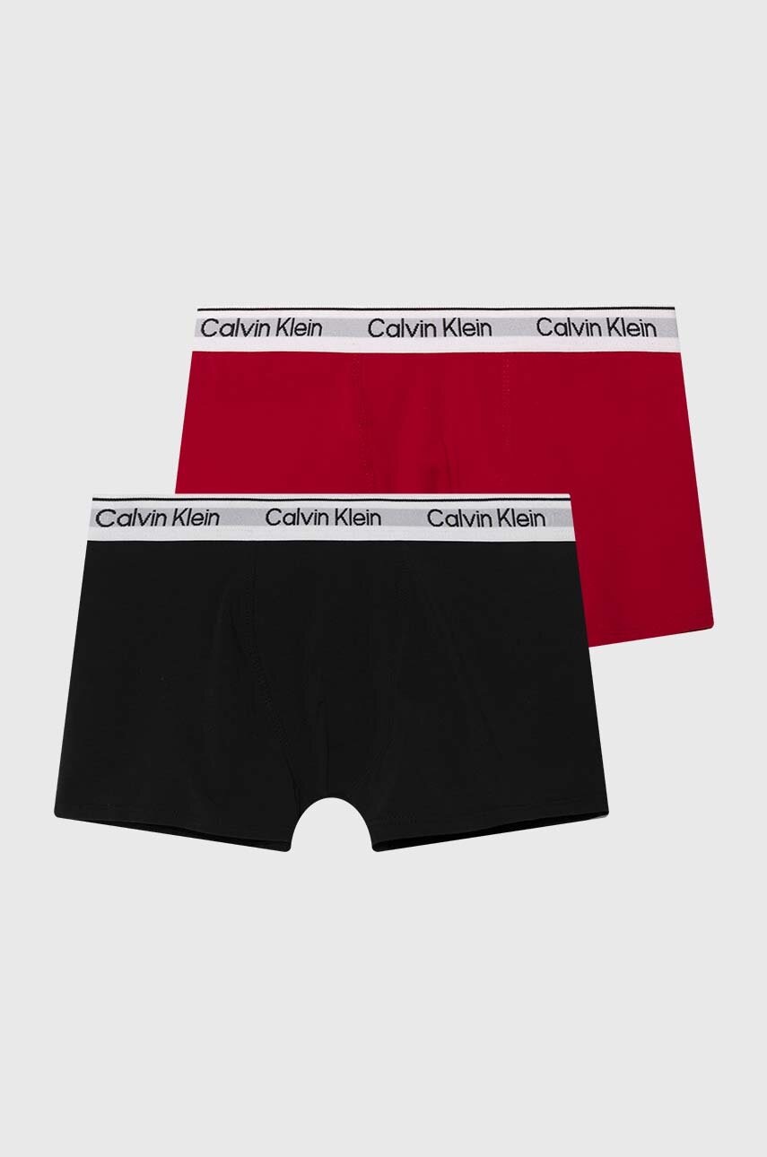 

Детски боксерки Calvin Klein Underwear (2 броя) в червено, Червен