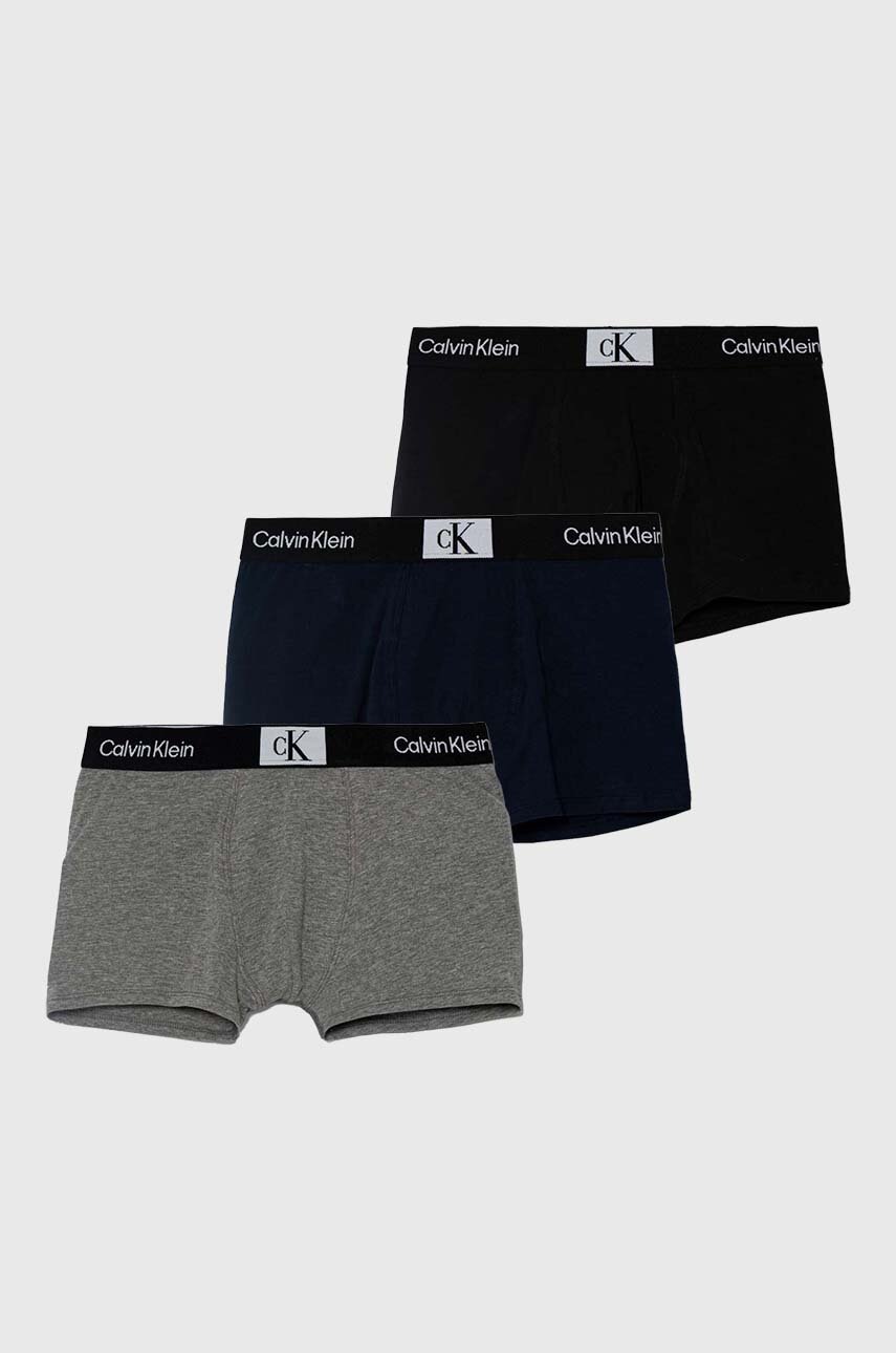 

Детски боксерки Calvin Klein Underwear (3 броя) в сиво, Сив