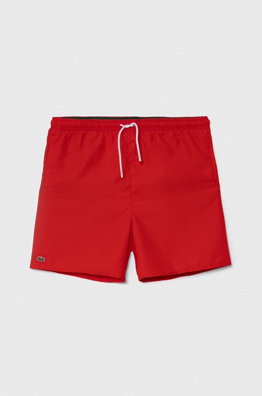 Kopalne kratke hlače Lacoste rdeča barva