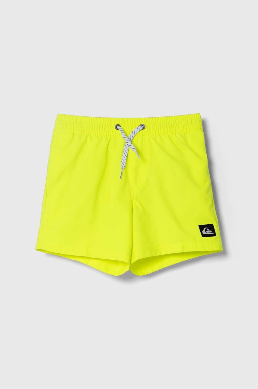 Quiksilver pantaloni scurti de baie copii SOLID YTH 14 culoarea galben