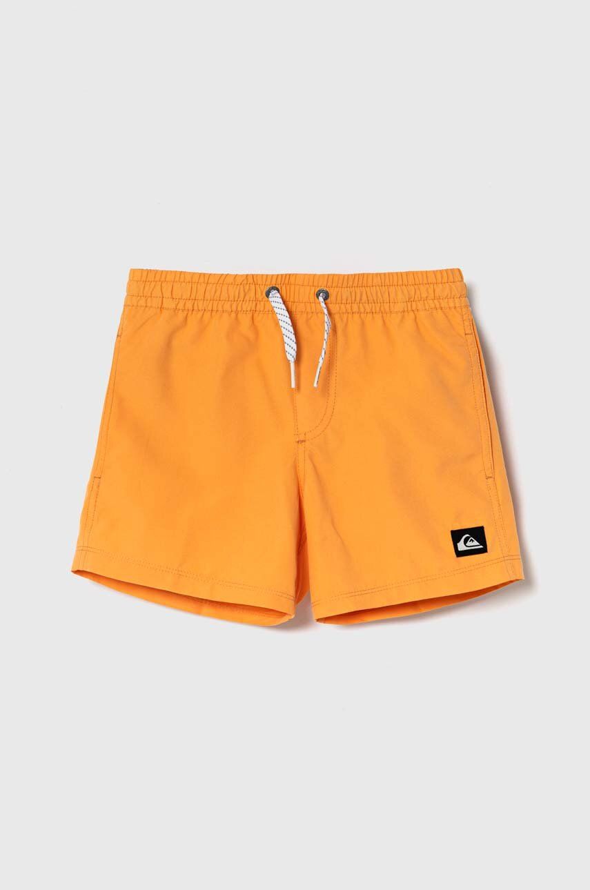 Quiksilver pantaloni scurti de baie copii SOLID YTH 14 culoarea portocaliu