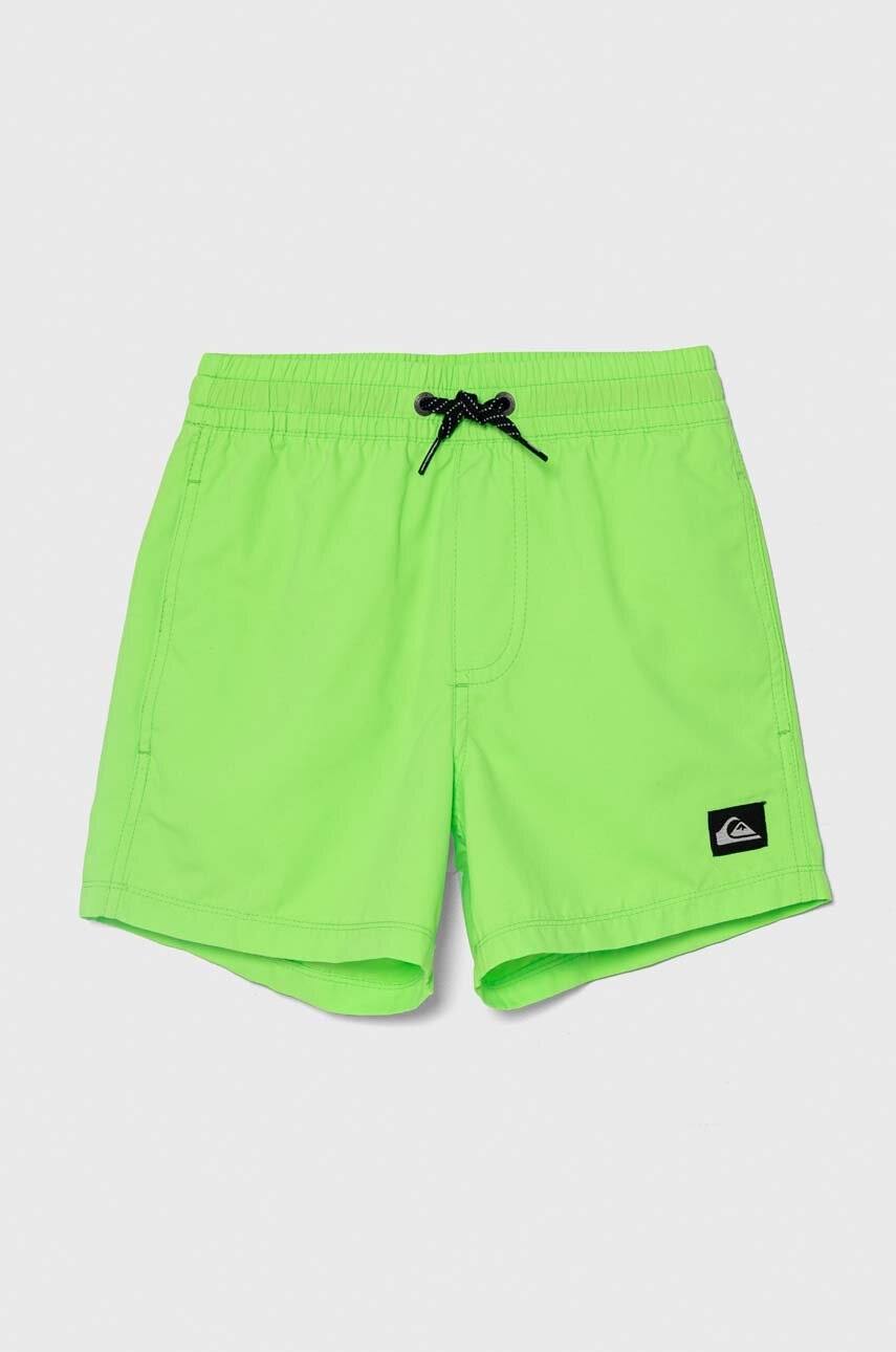 Quiksilver pantaloni scurti de baie copii SOLID YTH 14 culoarea verde