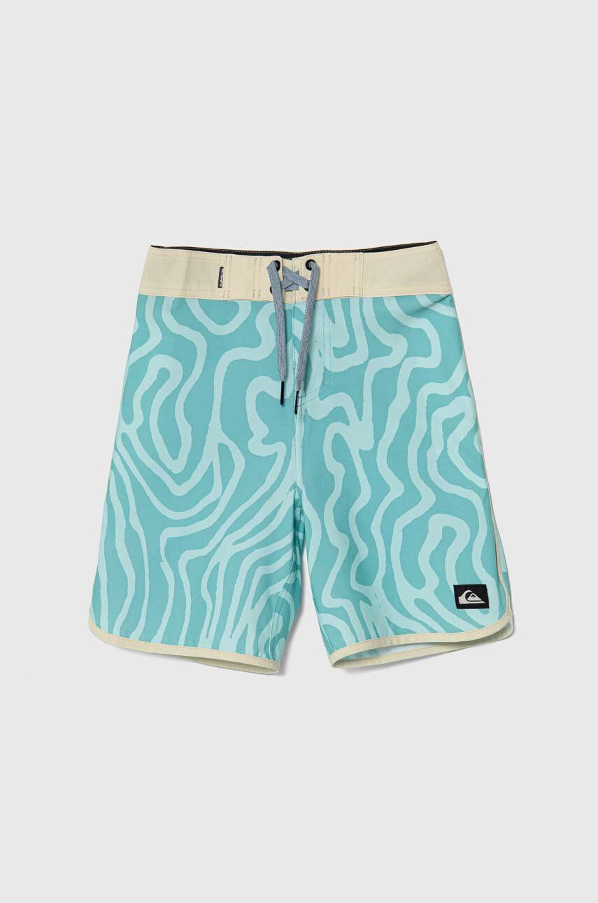 Quiksilver pantaloni scurti de baie copii SURFSILK culoarea turcoaz