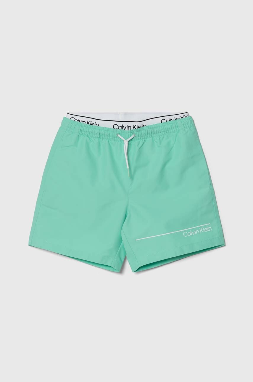 

Детски плувни шорти Calvin Klein Jeans в зелено, Зелен