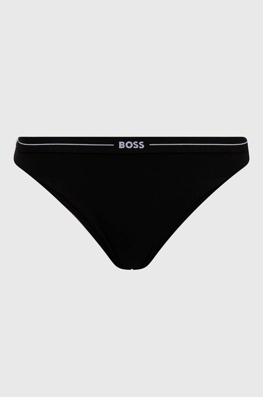 Levně Kalhotky BOSS 3-pack černá barva