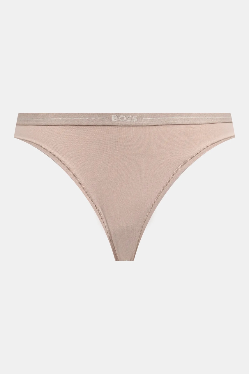 BOSS tangá dámske bavlnené s elastanom 3P THONG 3-pak