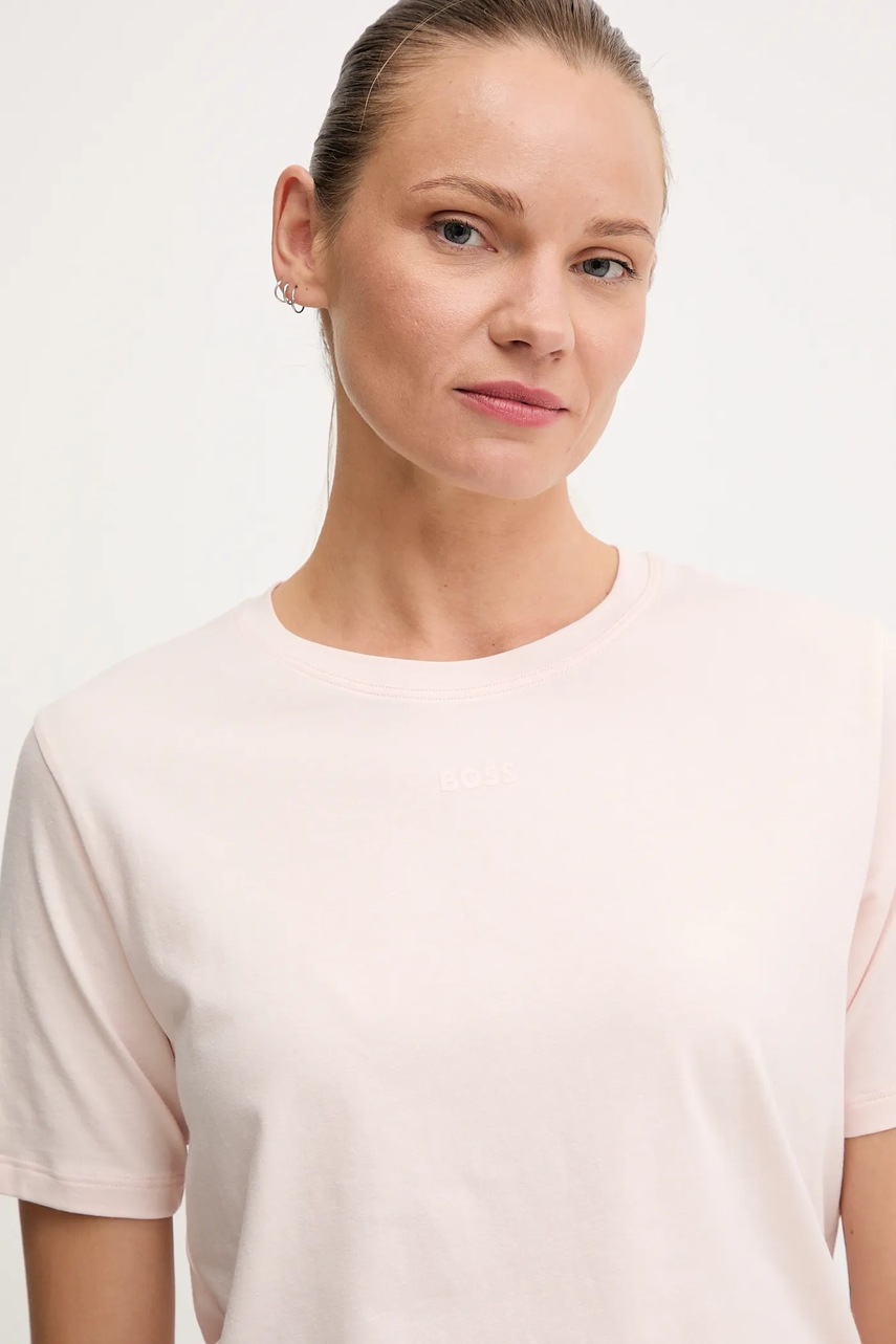 Μπλουζάκι BOSS San Jared-C χρώμα: ροζ φωτογραφία