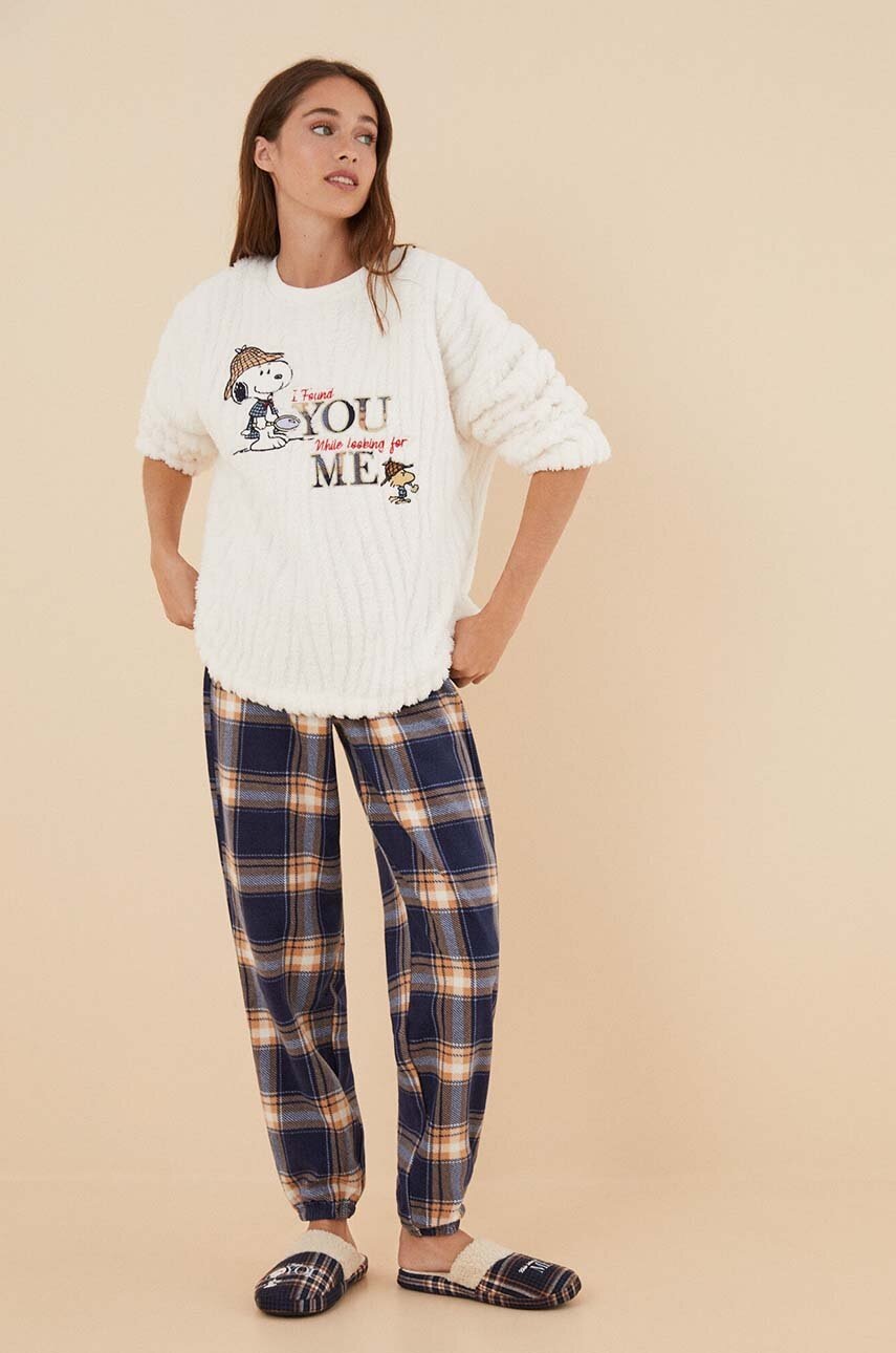 

Піжама women'secret Snoopy жіноча колір бежевий 3136089