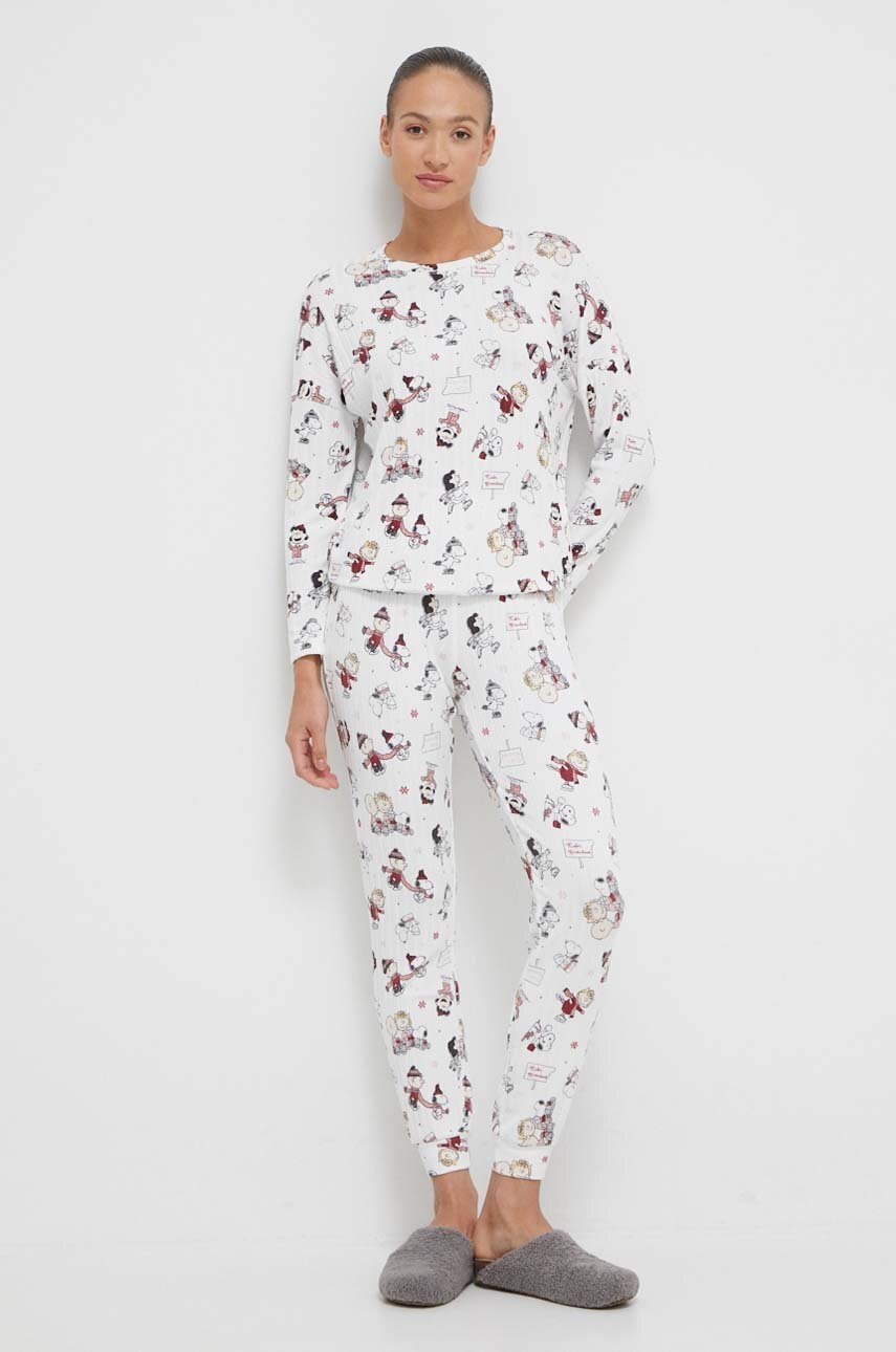 

Пижама women'secret x Peanuts женская цвет белый 3136139