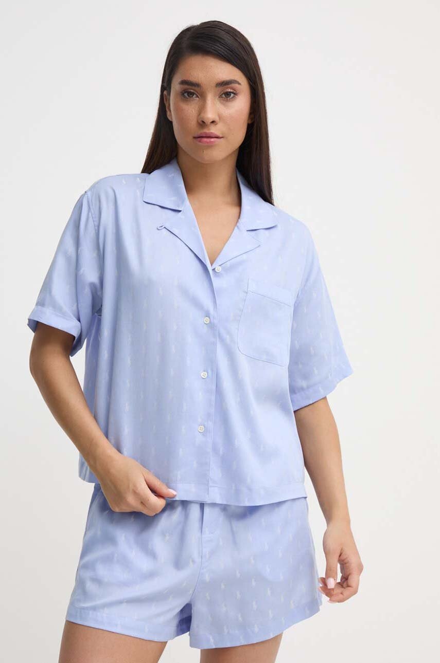 

Пижама Polo Ralph Lauren дамска в синьо 4P0047, Син