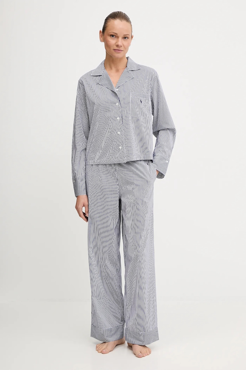 Levně Bavlněné pyžamo Polo Ralph Lauren bílá barva, bavlněné, 4P8004