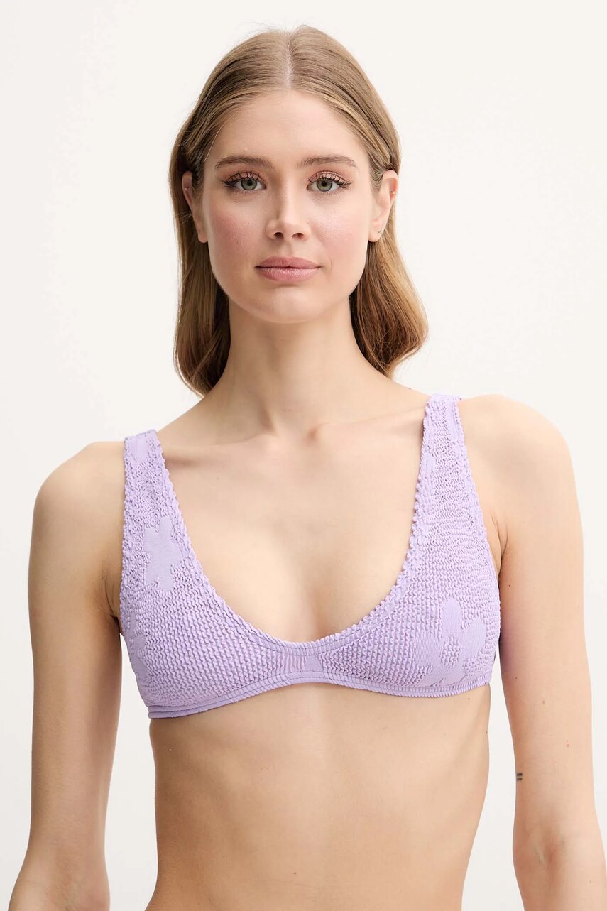Bond Eye sutien de baie culoarea violet, cupa moale