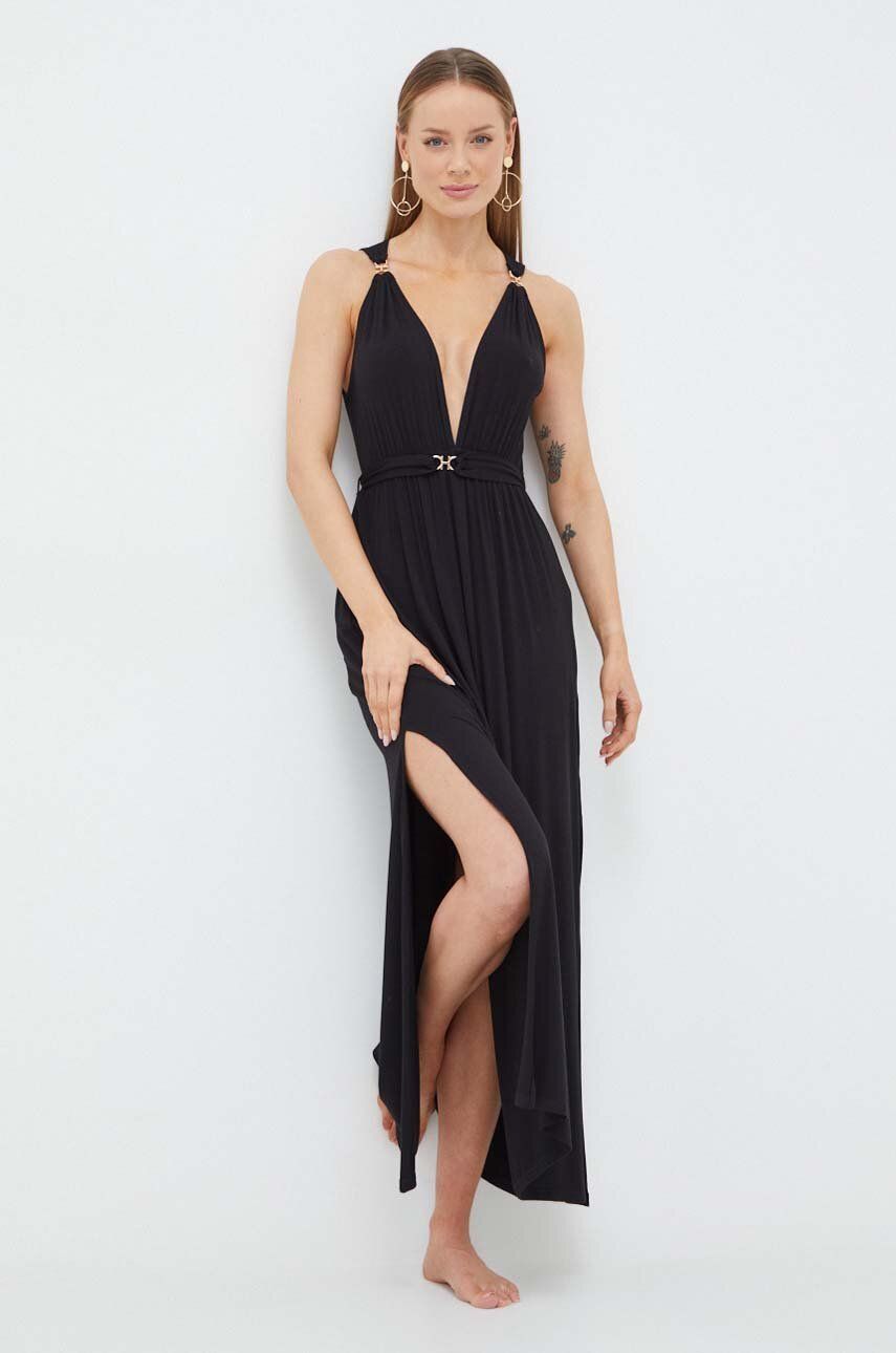Levně Plážové šaty Karl Lagerfeld Harper černá barva
