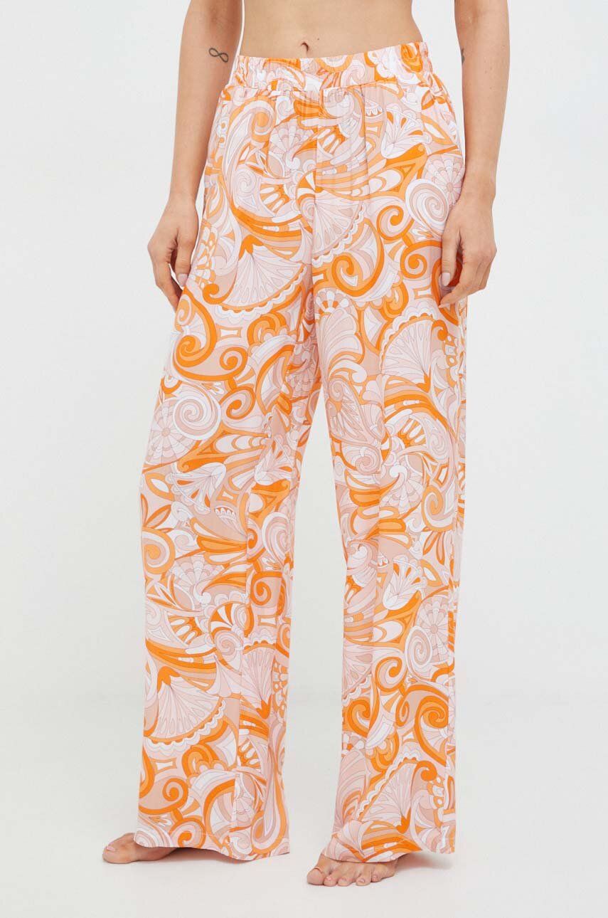 E-shop Plážové kalhoty Karl Lagerfeld Olivia oranžová barva