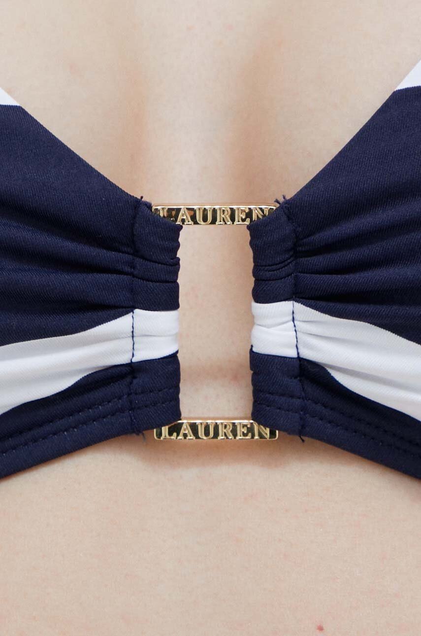 Купальний бюстгальтер Lauren Ralph Lauren колір синій злегка ущільнена чашечка 