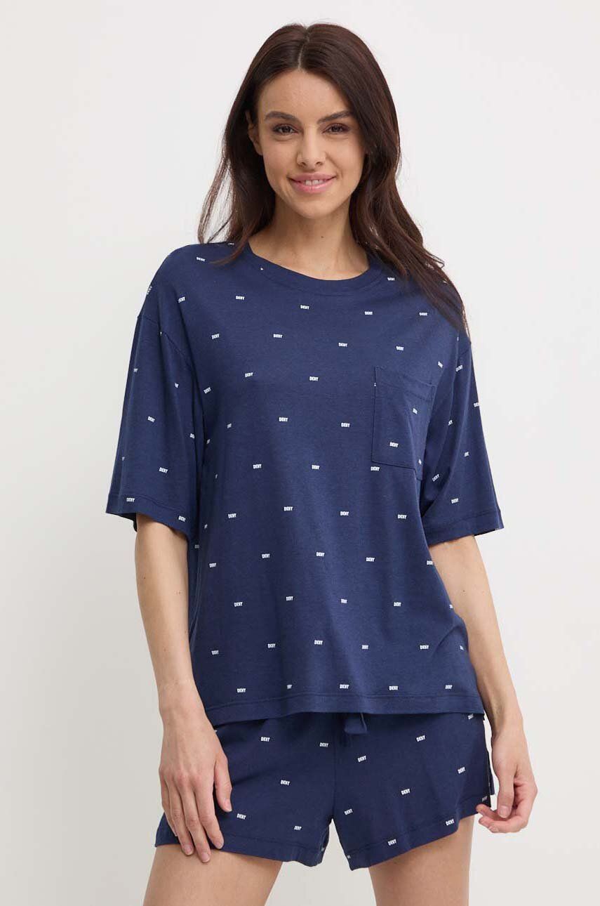 Dkny pijama femei, culoarea albastru marin, YI80010