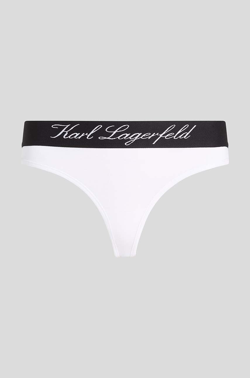 Levně Tanga Karl Lagerfeld bílá barva