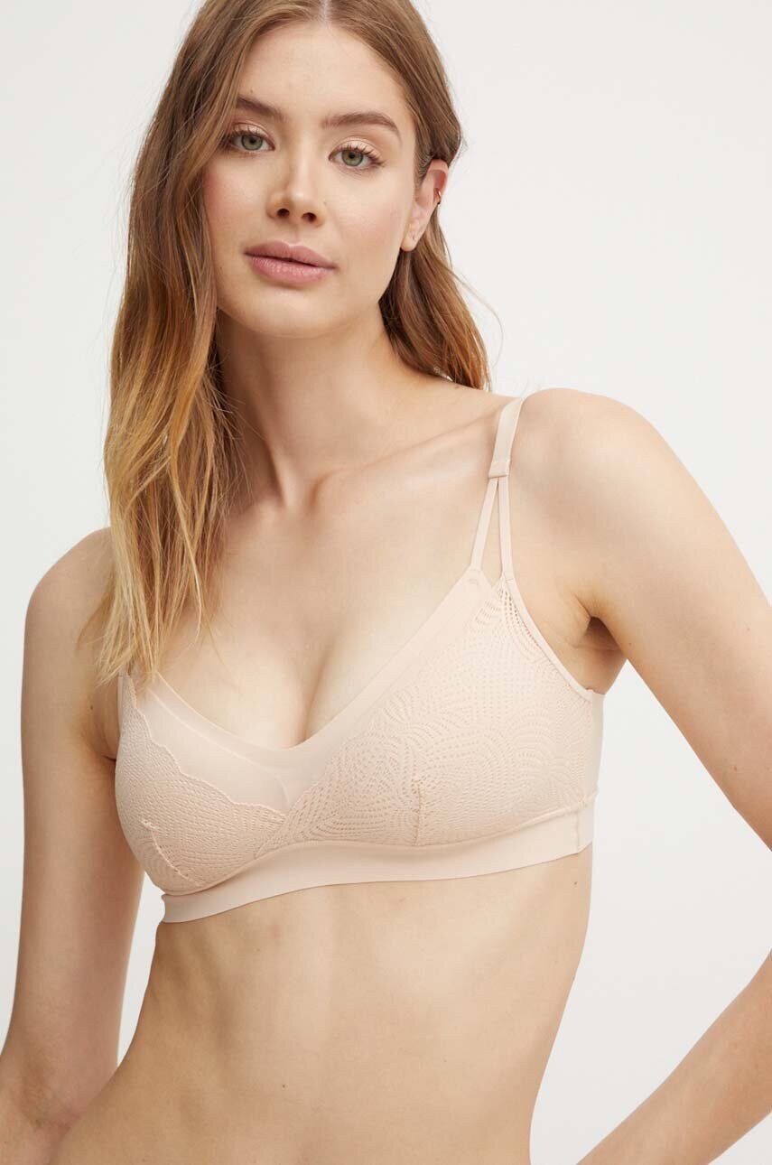 Chantelle sutien SOFT STRETCH culoarea bej, dantela, neted