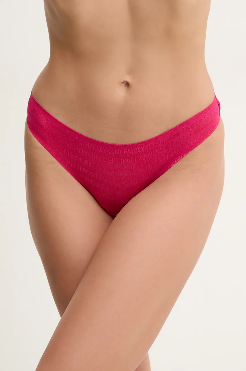 Emporio Armani Underwear tanga 2-pack culoarea roz, transparent, 163333 3F204