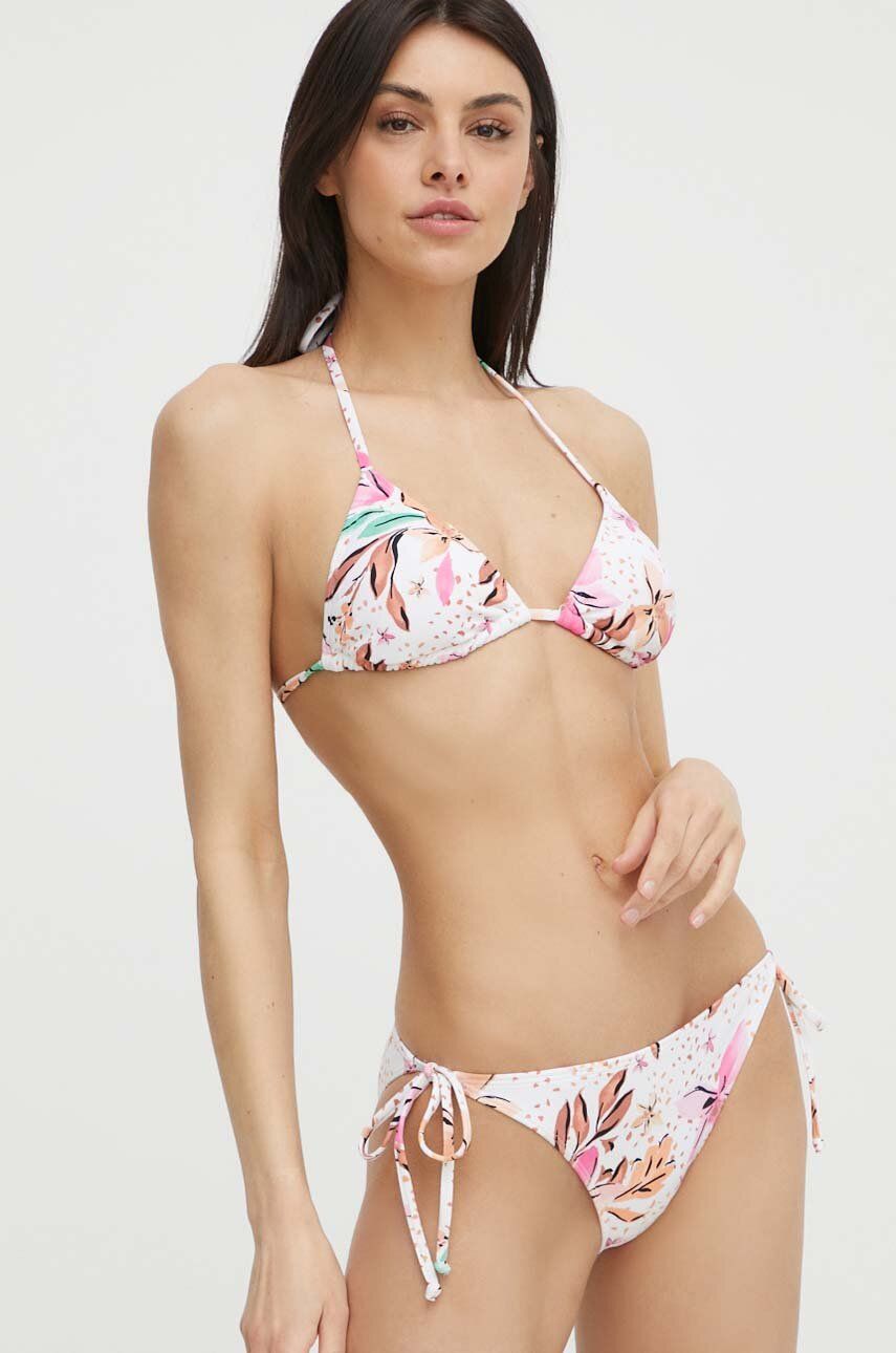 Roxy costum de baie din două piese Beach Classics culoarea alb, cupa usor rigidizata, ERJX203537