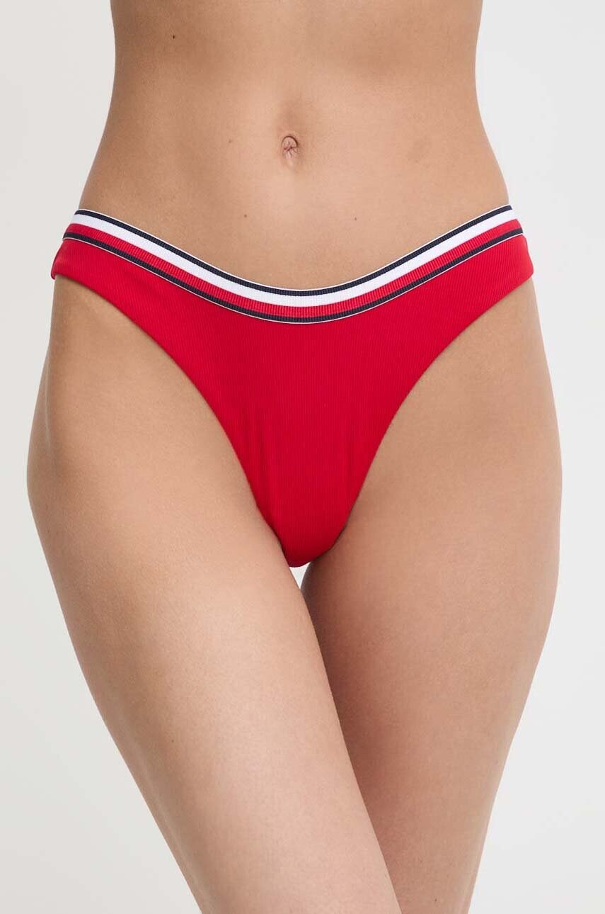 Levně Plavkové kalhotky Tommy Hilfiger červená barva, UW0UW05293