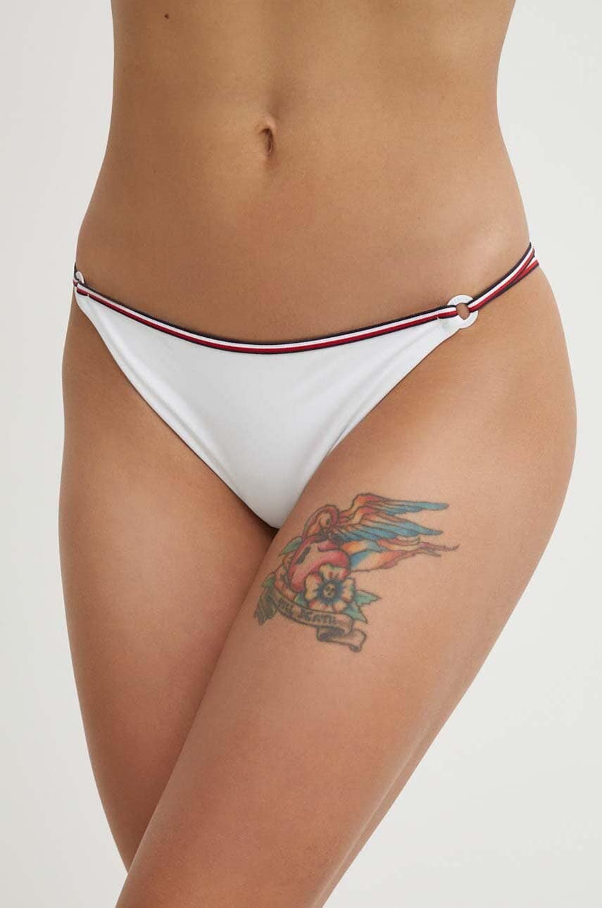 Levně Plavkové kalhotky Tommy Hilfiger bílá barva, UW0UW05326