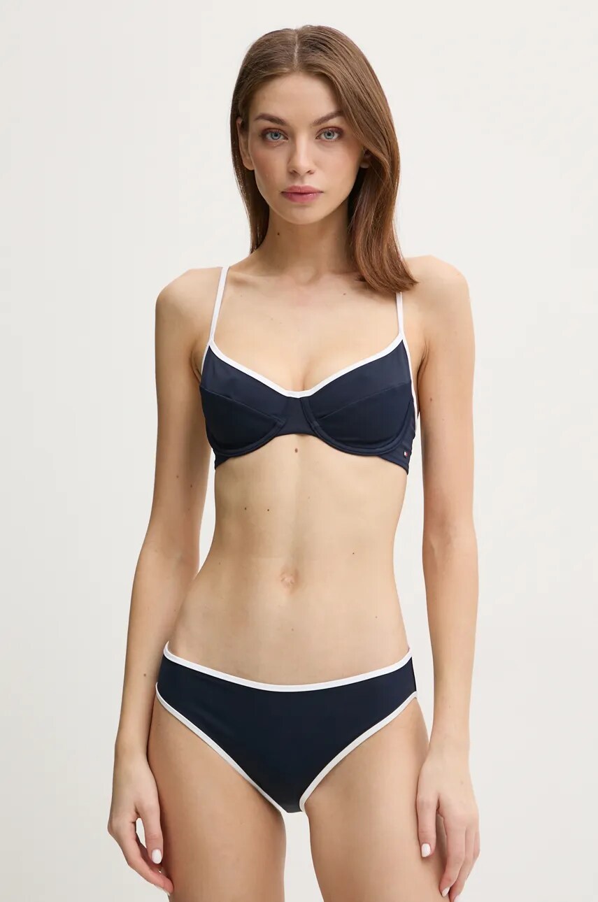 Купальный бюстгальтер Tommy Hilfiger цвет синий мягкая чашечка UW0UW05241 Купальный бюстгальтер Tommy Hilfiger цвет синий мягкая чашечка UW0UW05241