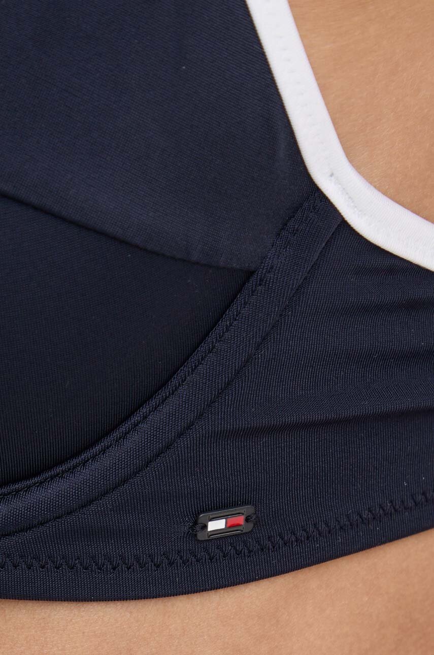 Купальний бюстгальтер Tommy Hilfiger колір синій м`яка чашечка UW0UW05241 