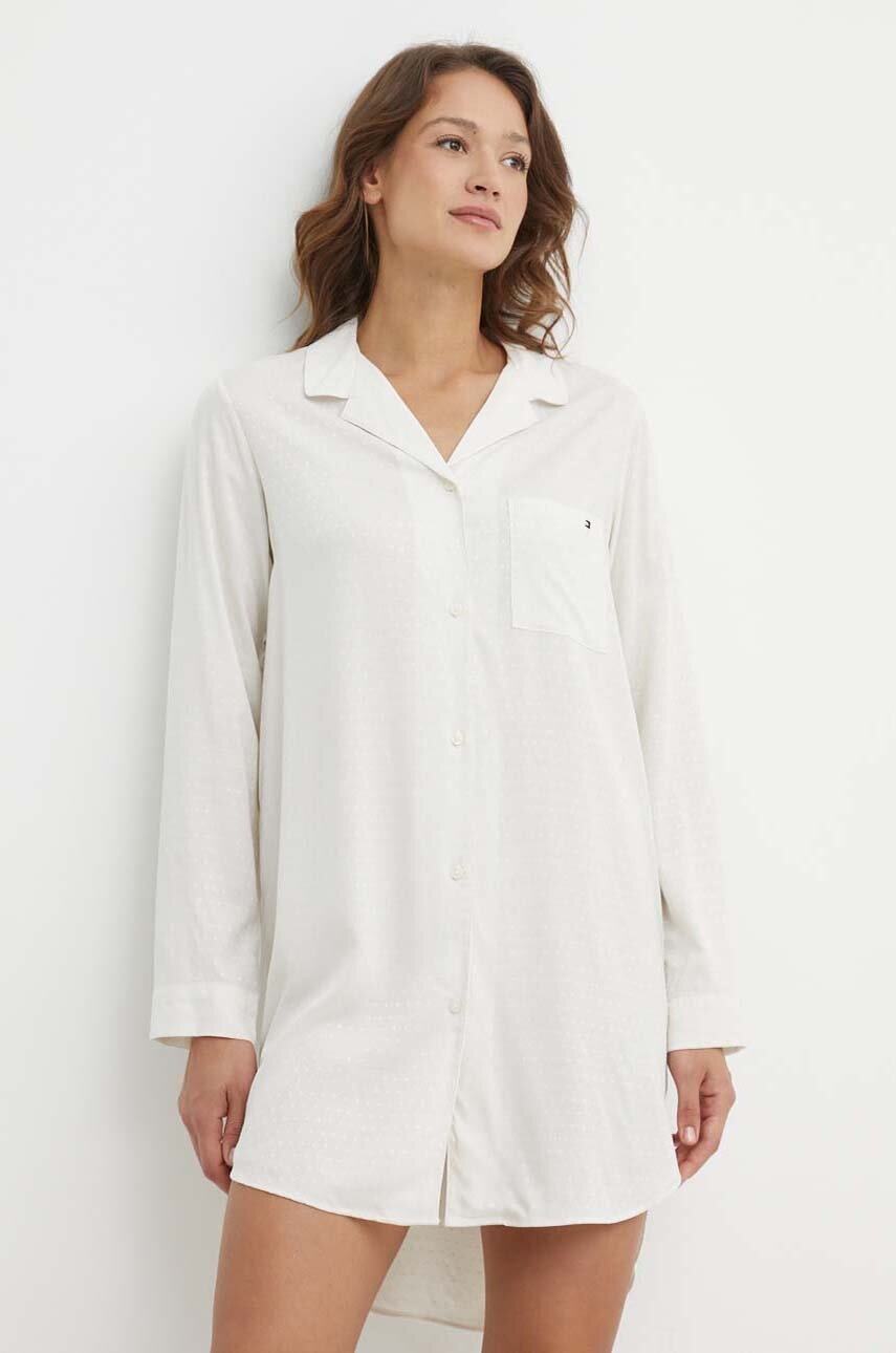 

Нощница Tommy Hilfiger дамска в бежово UW0UW05234, Бежов