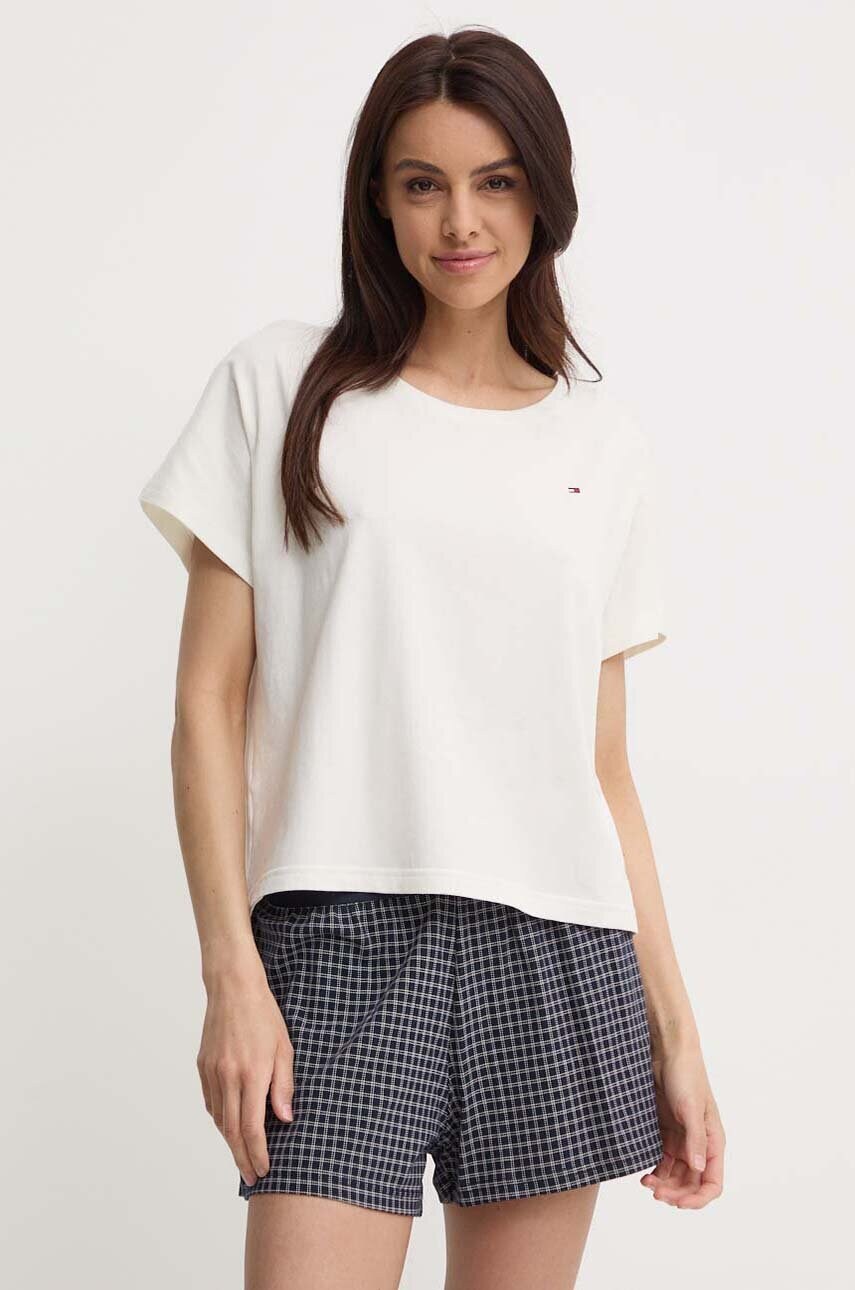 

Пижама Tommy Hilfiger дамска в бежово UW0UW05425, Бежов
