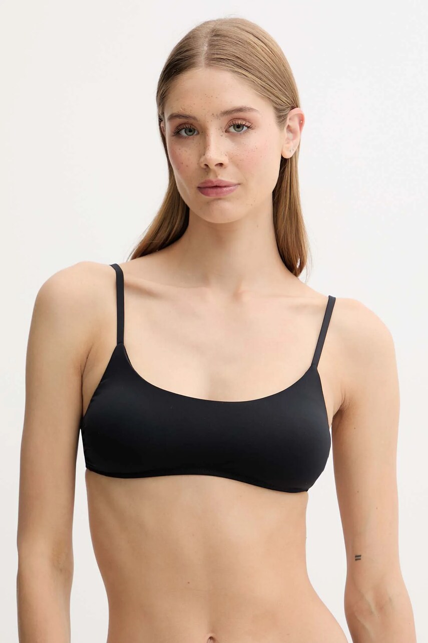 United Colors of Benetton sutien de baie culoarea negru, cupa usor rigidizata