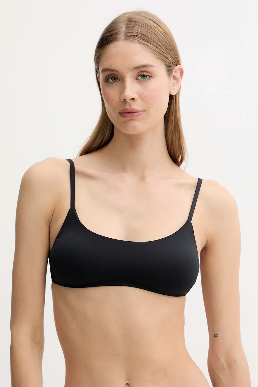 United Colors of Benetton sutien de baie culoarea negru, cupa usor rigidizata