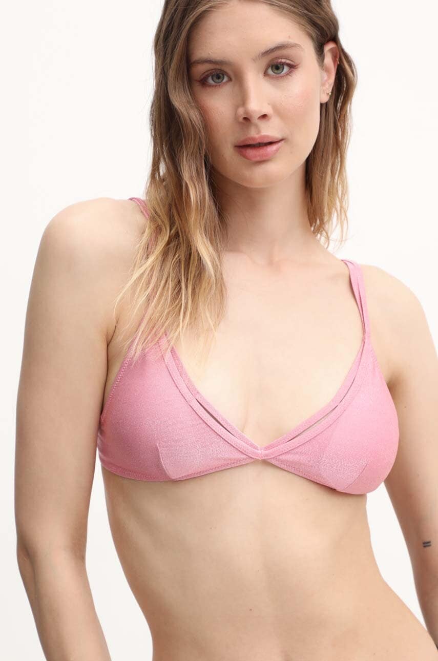 United Colors of Benetton sutien de baie culoarea roz, cupa usor rigidizata United Colors of Benetton sutien de baie culoarea roz, cupa usor rigidizata