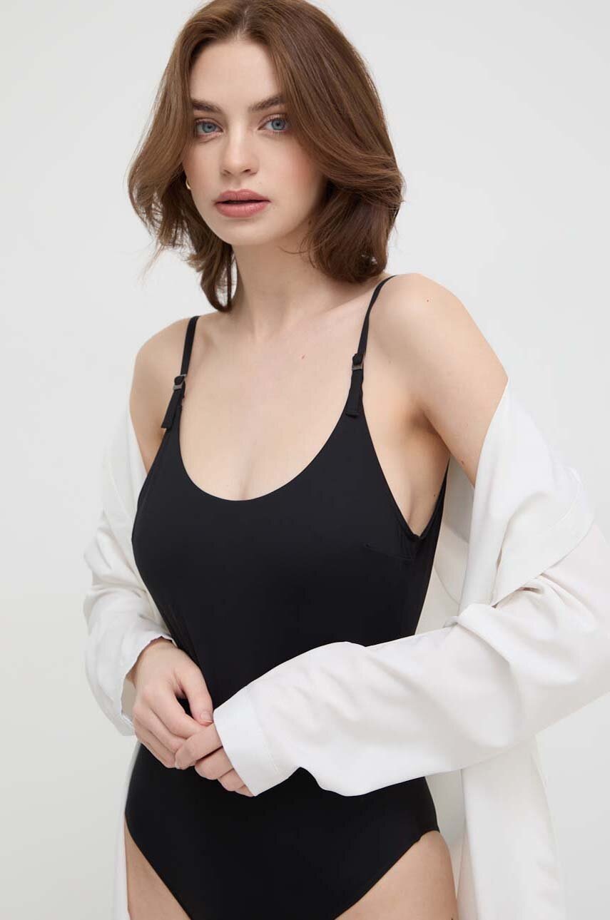 

Цял бански Calvin Klein в черно с меки чашки KW0KW02410, Черен
