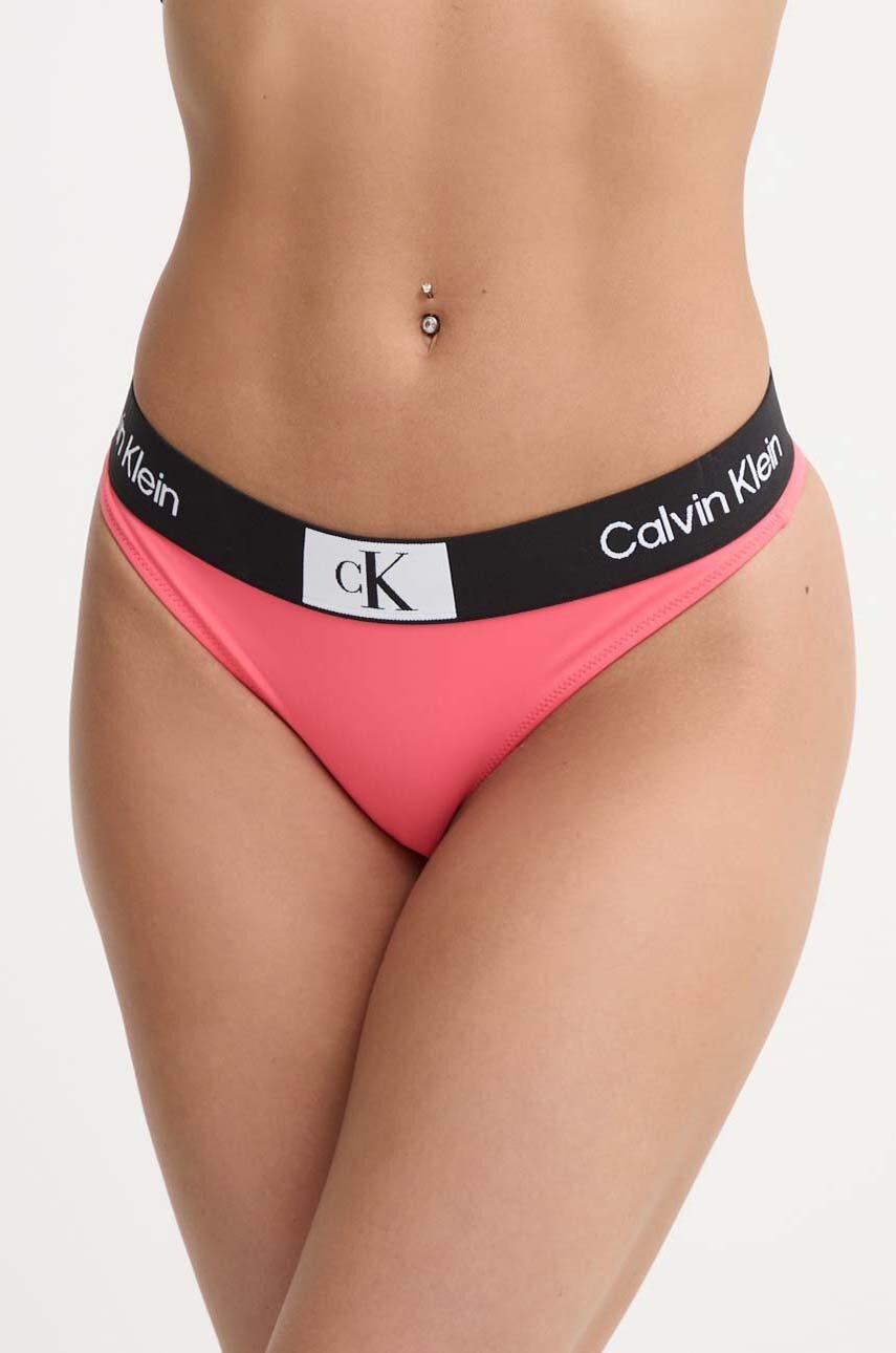 

Долнище на бански тип прашки Calvin Klein в розово KW0KW02352, Розов