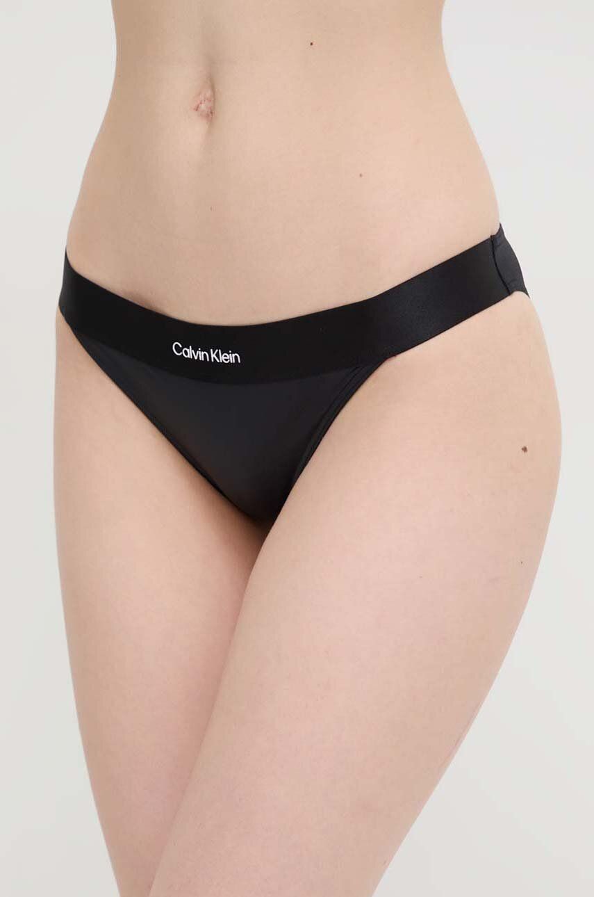 Levně Plavkové kalhotky Calvin Klein černá barva, KW0KW02361